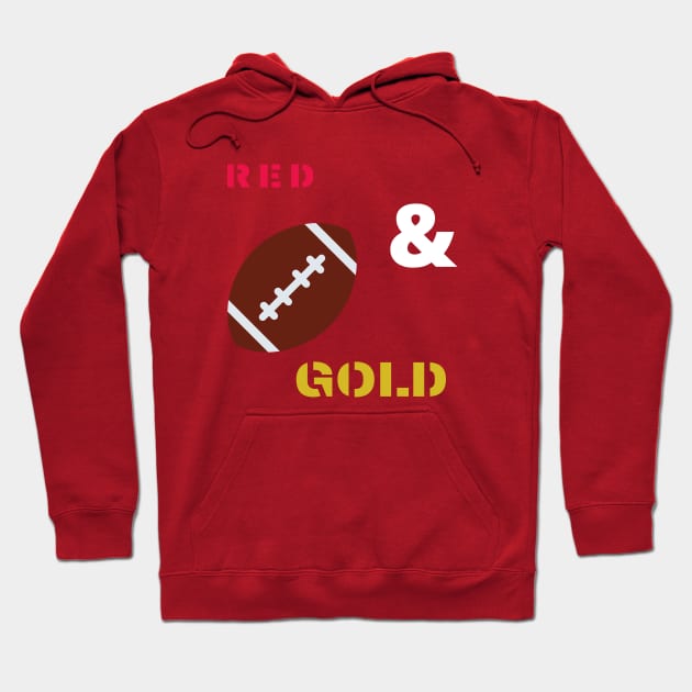 Red & Gold Hoodie by Courtney's Creations